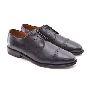 Men Allen Edmonds Clifton Black Cap Toe Oxfords 10 3E